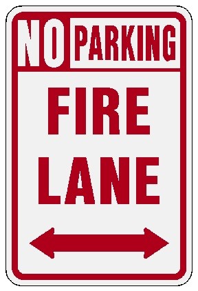 No Parking Fire Lane Image